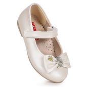 Kiko Kids Withbow Cilt Cırtlı Fiyonklu Kız Çocuk Babet Ayakkabı