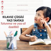 Kılavuz Çizgili Yazı Tahtası 100X56, Mavi, Kaliteli ve Şık Tasarım - Ahşap - Ceviz - Seçenek 1