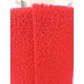 Kırmızı Kıvırcık Paspas Su Emici Kapı Önü Paspas Kaymaz Taban 14 mm Kıvırcık Yolluk - 10 x 70 cm
