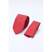 Kırmızı-Lacivert Desenli 7 Cm Kravat 1090260126