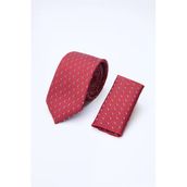 Kırmızı-Lacivert Desenli 7 Cm Kravat 1090260131