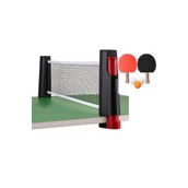 Kırmızı Siyah Tüm Masalara Uyumlu Mekanizmalı Masa Tenisi Filesi 2 Raket 3 Top Set