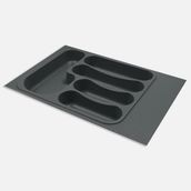 Kitchenox 33x49 cm Gri ABS Plastik 5 Bölmeli Çekmece İçi Kaşıklık