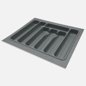 Kitchenox 55x49 cm Gri ABS Plastik 7 Bölmeli Çekmece İçi Kaşıklık
