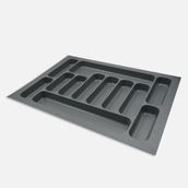 Kitchenox 67x49 cm Gri ABS Plastik 12 Bölmeli Çekmece İçi Kaşıklık