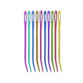 Kıvrımlı Plastik Yün İğnesi 12 Cm 20 Adet 1 Paket Plastik Dikiş Dokuma İğnesi Kavisli İplik İğne Goblen