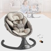 Kiwi Eggy Premium Otomatik Sallanan Ana Kucağı, Elektrikli, Kendi Kendine Sallanan Ana Kucağı, Bluetooth Özellikli - Latte