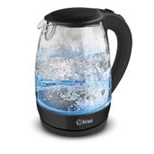 Kiwi KK-3328 Siyah Şeffaf Cam Hazneli Su Isıtıcı