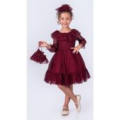Kız Çocuk Abiye/ Elbise - 12 Yaş - 12R-Bordo