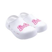 Kız Çocuk Barbie Lisanslı Atlas Sandalet Beyaz