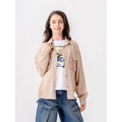 Kız Çocuk D Tokalı Ceket T-Shirt Ikili Takım 1806 - Bej - 11 Yaş