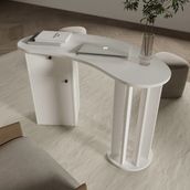 Klubeconcept Hünkâr Mimari Kavisli Ofis Masası Çalışma Masası 150 cm - Beyaz