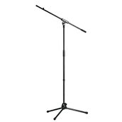 K&M 21070 Mikrofon Tripodu Siyah Çelik, Solostatif, Döner Kol, Kalay Döküm Soket - 90-160 cm - 3/8" Dişli Bağlantı