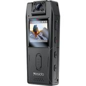 KM25 1080P 180 Derece Vücut Kamerası 1.3 Inch Hd Ekranlı Gece Görüşlü Aksiyon Kamerası - Siyah
