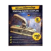 KNOTT 60 mm Kare Kaplin 750 kg | Dörtköşe Römork & Karavan Kaplini | E Belgeli | Galvanizli
