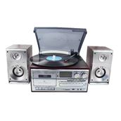 Knstar KN-120 Kumandalı Hoparlörlü Bluetoothlu CD'li Kaset USB Radyo Özellikli Pikap