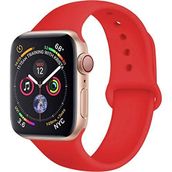 KNY 2125205335 Apple Watch 38 mm Kırmızı Klasik Renkli Silikon Kayış Kordon