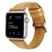 KNY 2125205548 Apple Watch 38 mm Açık Kahverengi Renkli Suni Deri Kayış Kordon