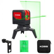 Kobb KBL92G 30 m Profesyonel Yatay ve Dikey Otomatik Hizalamalı Yeşil Çapraz Çizgi Lazer 2 Noktalı Şakül Lazer Distomat+Mini Tripod