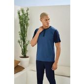Kocabey 2205 Erkek Battal Midi Yaka Pijama Takım Bordo