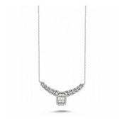 Koçak 0.33 Karat Baget Pırlanta Kolye