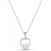 Koçak 0.37 Karat Baget Pırlanta Kadın Kolye