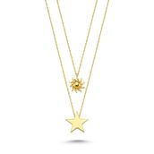 Koçak 14 Ayar İkili Altın Kolye