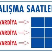 KOD:424 Çalışma Saatleri 25x35 Uyarı Levhası