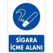 KOD:450 Sigara İçme Alanı 25x35 Uyarı Levhası