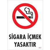 KOD:853 Sigara İçmek Yasaktır 25x35 Uyarı Levhası
