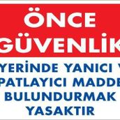 KOD:880 Yanıcı ve Parlayıcı Madde 25x35 Uyarı Levhası