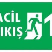 KOD:943 Acil Çıkış 17.5x25 Uyarı Levhası