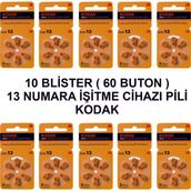 Kodak 13 Numara 10 Paket Kodak Işitme Cihazı Pili