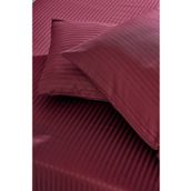 Komfort Home Bordo Tek Kişilik Çizgili Pamuk Saten Çarşaf Seti
