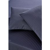 Komfort Home Çizgili Pamuk Saten Antrasit Tek Kişilik Çarşaf Seti