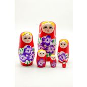 Konfeti Süs Ahşap Matruşka Bebek Ahşap 6'li
