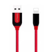 Konfulon S51 1 m 3A Siyah Kırmızı Iphone Uyumlu Lightning Kablo