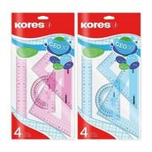 Kores GEO30 Cetvel Iletki Gönye Seti 4 Parça