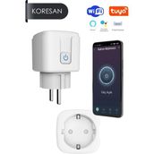 Koresan Akıllı Priz Wifi - Tuya 16A Uzaktan Kontrol, Sesli Kontrol