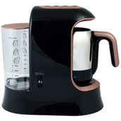 Korkmaz A862-02 Kahvekolik Aqua Siyah Rosa Gold Kahve Makinesi