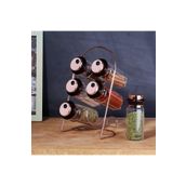 Korkmaz Stora Glass Rosegold 7 Parça Baharat Seti