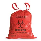 Koroplast 100 Adet Büzgülü Battal Boy Kırmızı Tıbbi Atık Torbası