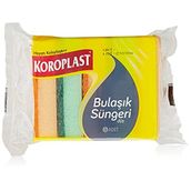 Koroplast Çift Taraflı Düz Bulaşık Süngeri 5'li, Çizik & İz Bırakmaz, Yağ ve Leke Giderici Pratik Temizlik Süngeri, Tava, Tencere, Tabak, Bardak, Çatal, Bıçak, Ocak, Tezgah, Cam & Seramik Yüzeyler
