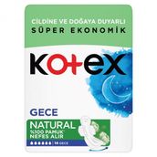 Kotex Natural Gece 14x5 70 Adet Ped