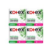Kotex Natural Uzun 4x16'lı Hijyenik Ped