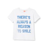 Koton 000 Erkek Bebek Beyaz Kısa Kollu Bisiklet Yaka Baskılı T-shirt