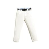 Koton 000 Erkek Çocuk Beyaz Kumaş Slim Fit Kemerli Cepli Pantolon