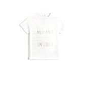 Koton 002 Kız Çocuk Ekru Basic Baskılı Kısa Kollu Bisiklet Yaka Pamuklu T-shirt