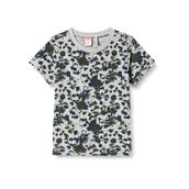 Koton 05V Erkek Bebek Haki Desenli Kısa Kollu Bisiklet Yaka Baskılı T-shirt