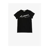 Koton 0YKG17313AK999 Atatürk Imzasi Baskılı Bisiklet Yaka Çocuk Kız T-shirt